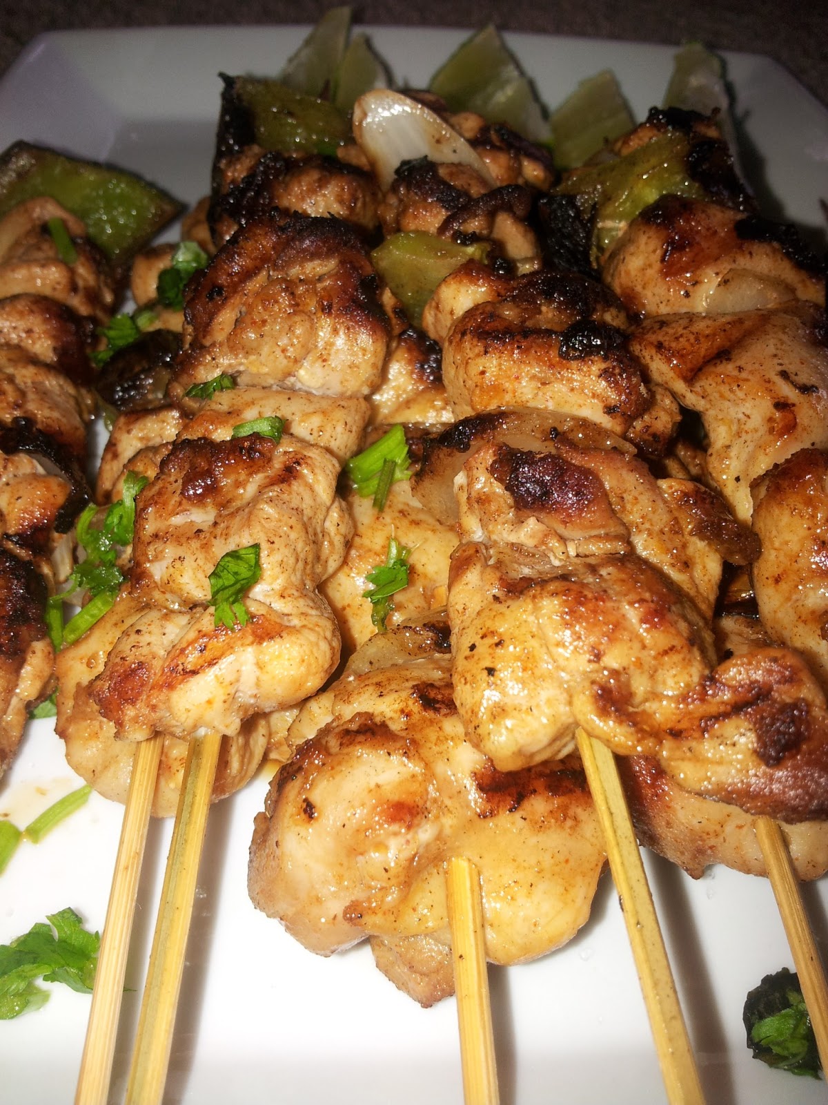 Sweet Addictions Chipotle Chicken Kebabs
